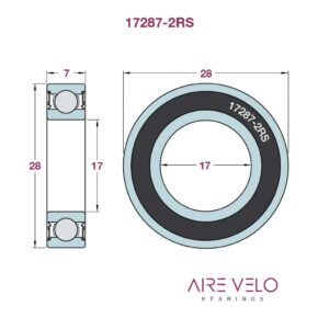 MR17287-2RS (MR17287-2RS, MR17287-LLB) 17 x 28 x 7