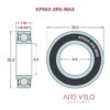 KP6AX-2RS-MAX (KP6A) 9.5 x 22.2 x 6.24/7.91