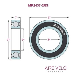 MEIHE-Parts zhouqigeeg MR2437-2RS Ball Bearing 24x37x7mm ABEC-3 MR 24377 RS  Bicycle BB90 Bracket Bottom 24 37 7 Balls Bearings (1 PC) : :  Business, Industry & Science