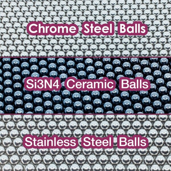 Steel, Stainless Steel And Ceramic Balls