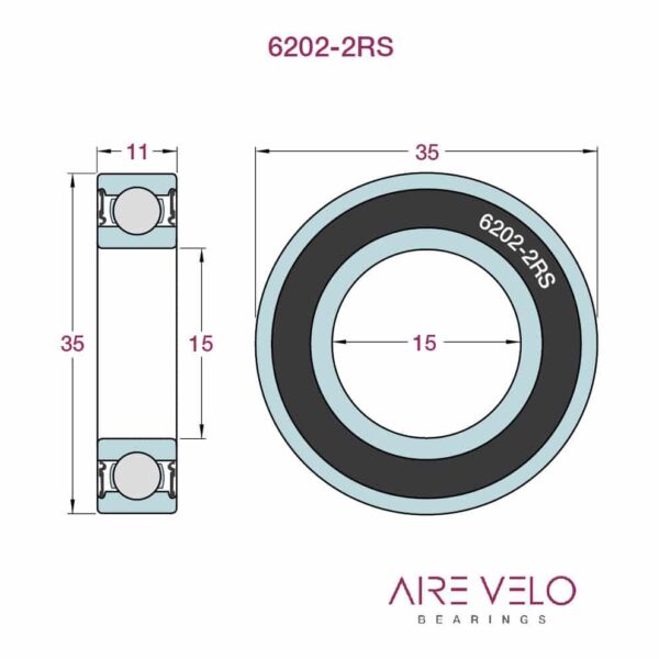 6202-2RS 15 x 35 x 11
