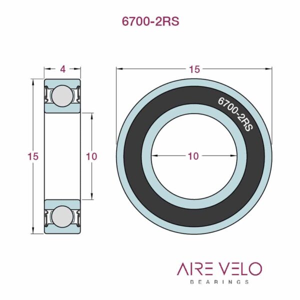 6700-2RS 10 x 15 x 4
