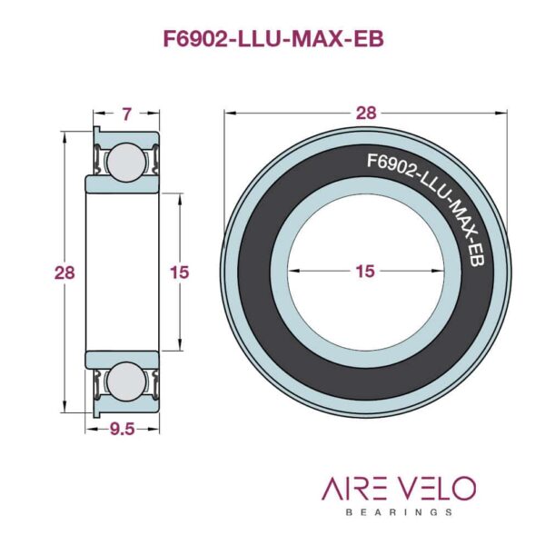F6902-2RS-MAX-EB 15 x 28/30.5 x 7/9.5