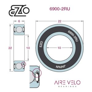 EZO Bearings - Non-Contact Seals - Airevelo Bearings