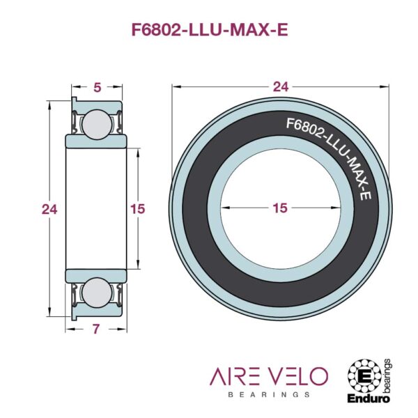 F6802-LLU-MAX-E-BO Enduro MAX Complement 15 x 24 x 5/7