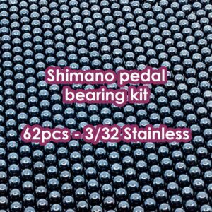 Shimano Pedal Bearings 3/32 Stainless Steel Grade 10 - 62pcs