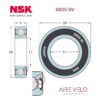 6803VV NSK (Non-Contact Seal Type) (61803) 17 x 26 x 5