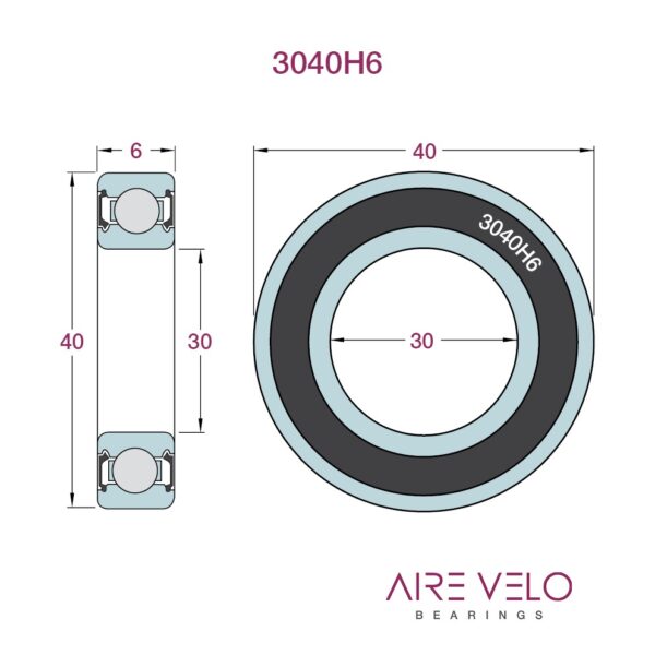 MR3040H6-2RS Dub 30 x 40 x 6 (6806W6)