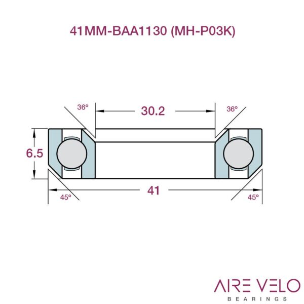 41mm Cane Creek BAA1130 (MH-P03K) 30.2 x 41 x 6.5 - 36/45