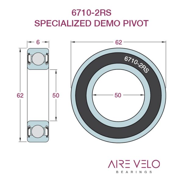 6710-2RS Specialized Demo Pivot 50 x 62 x 6