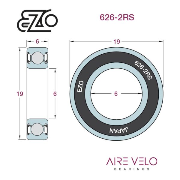626-2RS EZO 6 x 19 x 6