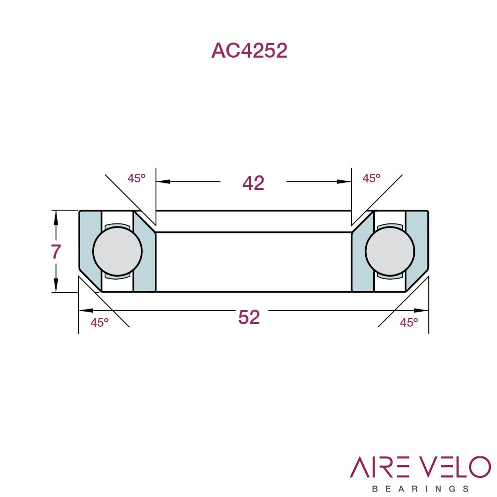 AC4252 ACB4252H7 HEADSET BEARING TO SUIT THE ACROS 1.1/2-1.1/2 Ai52/Ai52