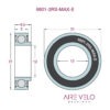 6801-2RS-MAX-E (6801-VRS-MAX-E) STEEL OR BLACK OXIDE 12 x 21 x 5/6.5