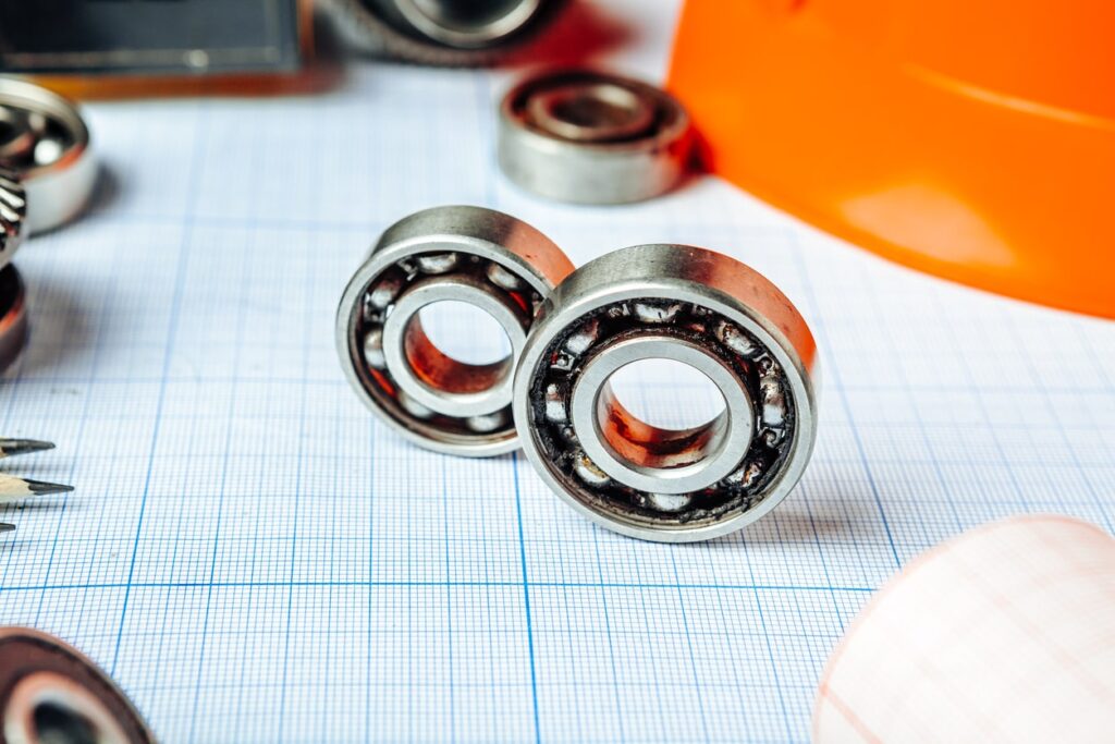 pair of stainless steel bearings