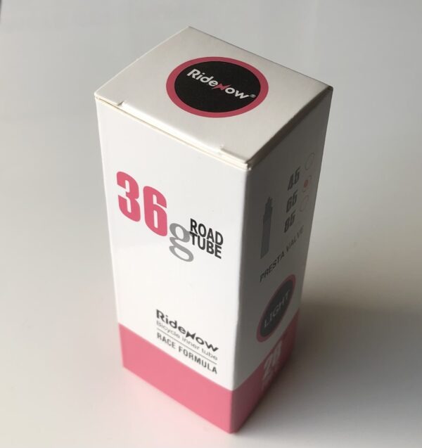 36gram Ultra Lightweight RideNow 700 x 18C-32C Inner Tube 45mm,65mm & 85mm Valves