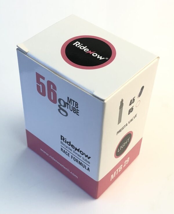 56gram MTB Ultra Lightweight RideNow 29" x 1.9-2.5 Inner Tube 45mm & 65mm Valves