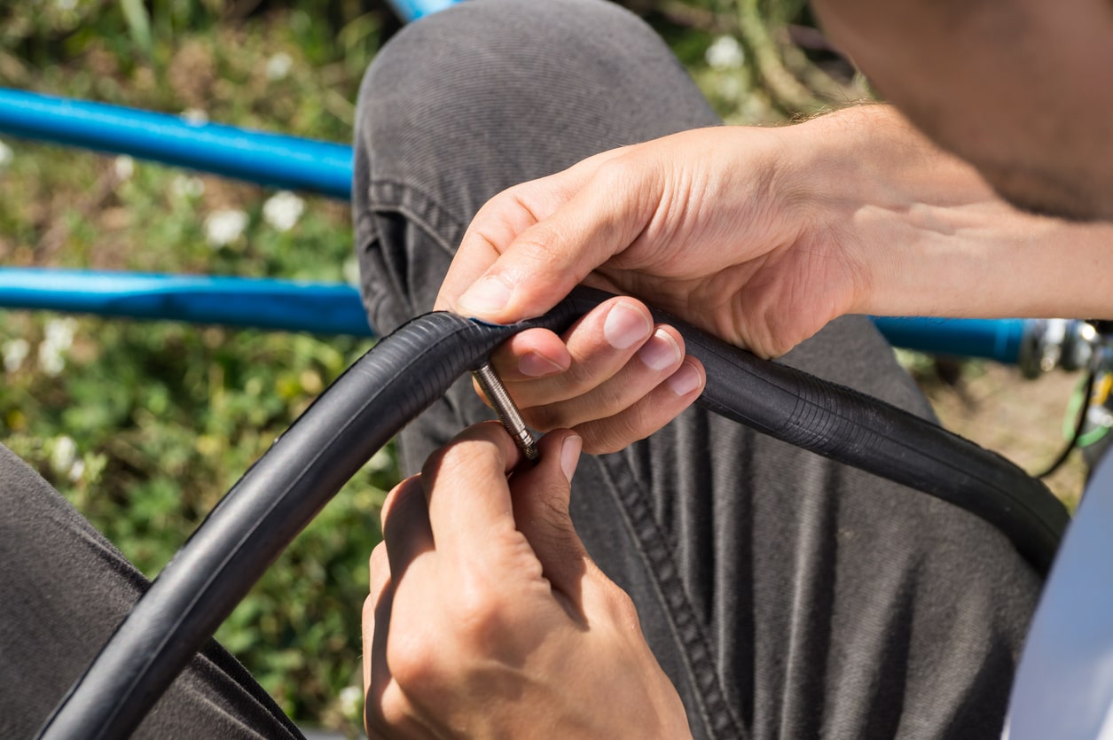 Changing the inner tube on a bike best sale