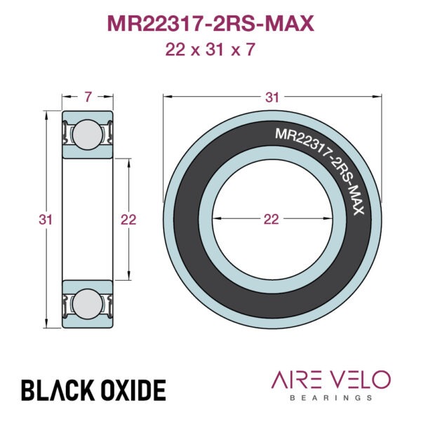 MR22317-2RS-MAX-BO 22 x 31 x   7