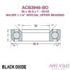 ACB3946-BO Wilier Superslim 1.1/4" Special Upper Headset Bearing in Black Oxide 39 x 46.9 x 7 (ACB39469H7, MR267A)