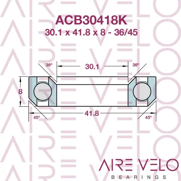 IS42/IS52 Headset Bearing Kit From Acros (Includes Compression Ring) 68.02.900