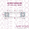 ACB3749H6.5K (ACB49H6.5K) 37 x 49 x 6.5 - 36/45