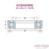 ACB4049H6 VAN RYSEL BLACK OXIDE HEADSET BEARING 2023/2024 40 x 49 x 6 - 45/45