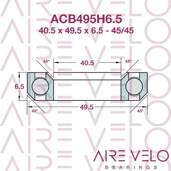 ACB4545-405495-SS Enduro Stainless Steel (ACB495H6.5) 40.5 x 49.5 x 6.5 - 45/45