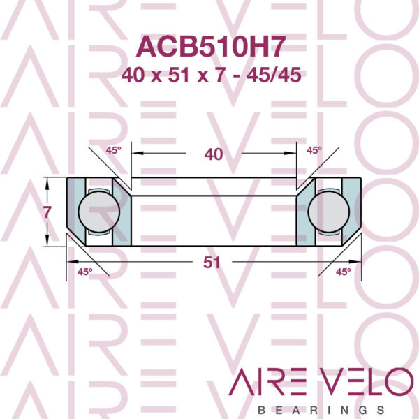 ACB510H7 (Ritchey) 40 x 51 x 7 - 45/45