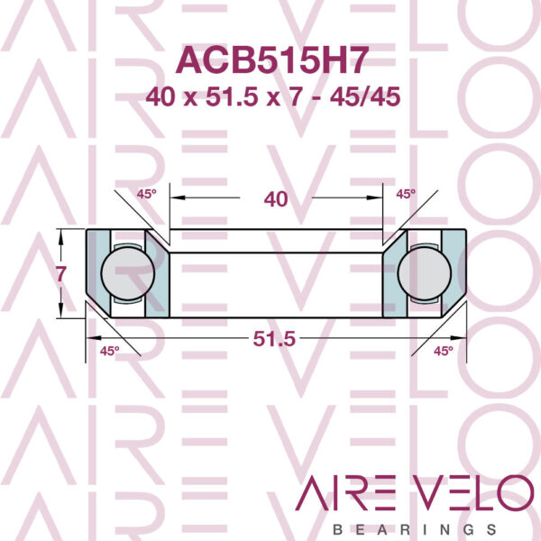 ACB515H7 (Ribble) 40 x 51.5 x 7 - 45/45