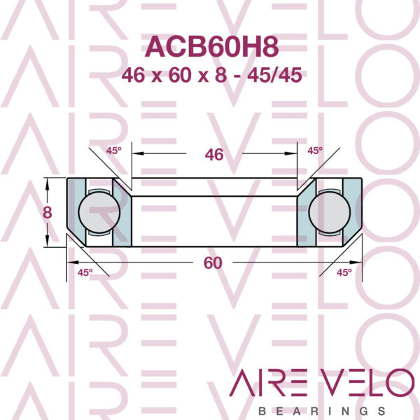 ACB60H8 46 x 60 x 8 - 45/45