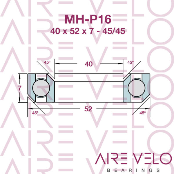 thumbnail interactive-video image 1 of MH-P16 Headset Bearing 40x52x7mm, Compatible With ACB4052 R413 TH-070 MR170 HS135 1 of 2