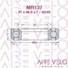 Wilier ZERO SL HEADSET BEARING KIT STEEL OR BLACK OXIDE (Superslim 1.1/4″ Special Upper 39 x 46.9 x 7 ACB39469H7)