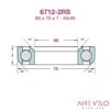 6712-2RS Enduro Stainless Steel 60 x 75 x 8 - 45/45