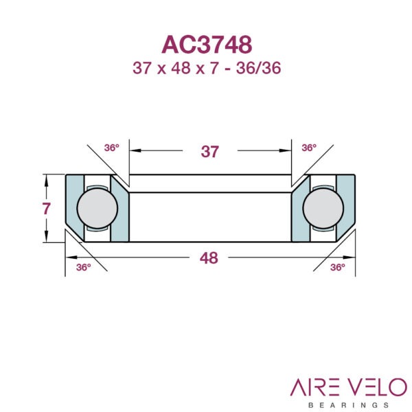 IS48/IS48 Canyon Indurace CF R077-02 / R072-02 2023, Aeroad 2024 GP7435-01 Headset Bearing Kit From Acros (Includes Compression Ring) 56.52.956-AM