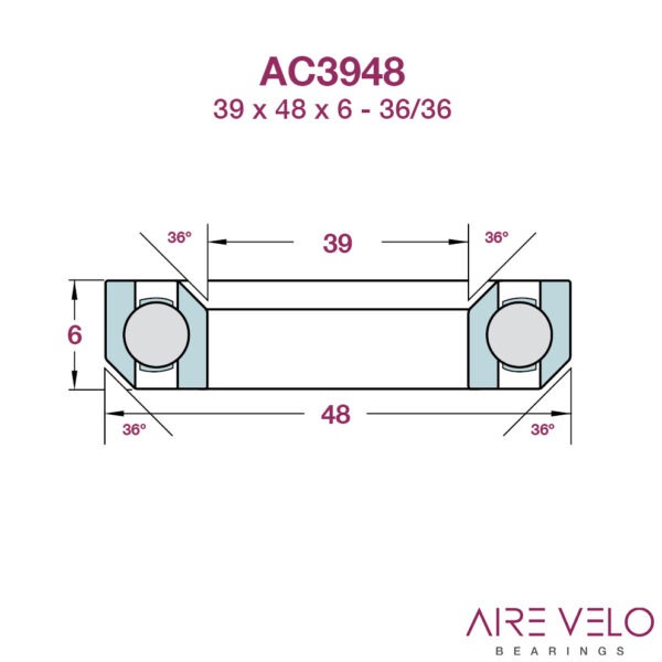 IS48/IS48 Canyon Indurace CF R077-02 / R072-02 2023, Aeroad 2024 GP7435-01 Headset Bearing Kit From Acros (Includes Compression Ring) 56.52.956-AM