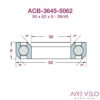 ACB-3645-5062-SS Enduro Stainless Steel 50 x 62 x 8 - 36/45