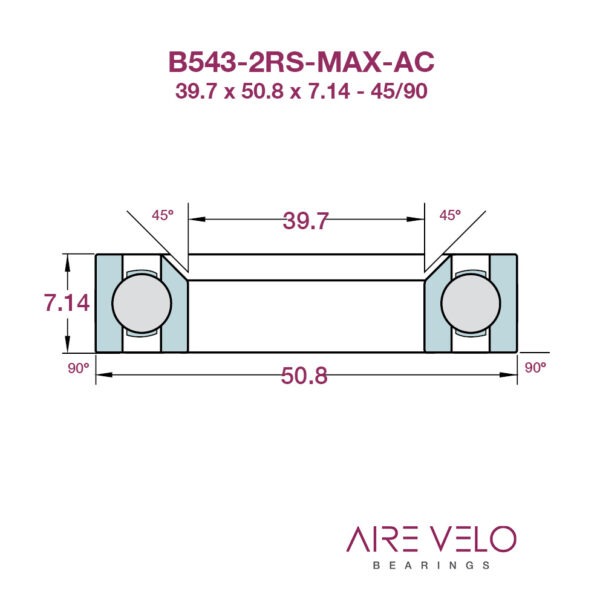 B543-2RS-MAX Enduro Bearing (Cannondale Headshox)