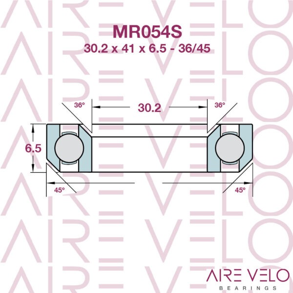 MR054S FSA Xtreme Premium Stainless Bearing (MR122, MH-P03K) 30.2 x 41 x 6.5 - 36/45
